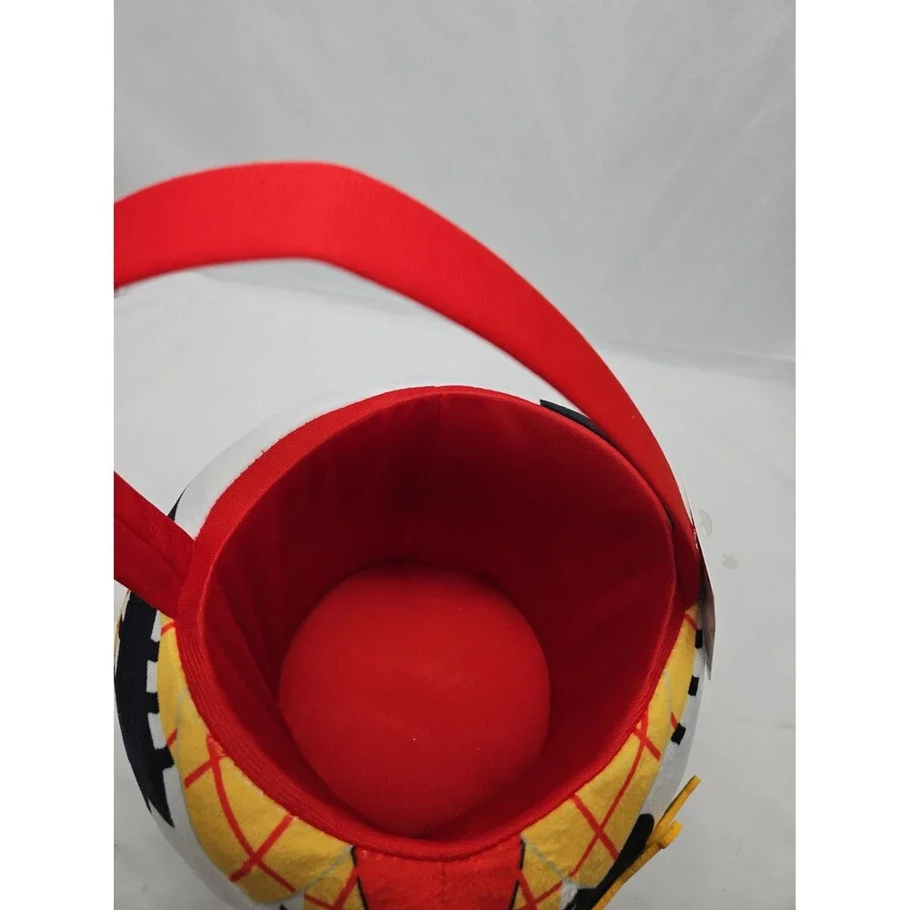 Pixar Toy Story Woody Plush Basket w/ Handle Round Multicolor Halloween